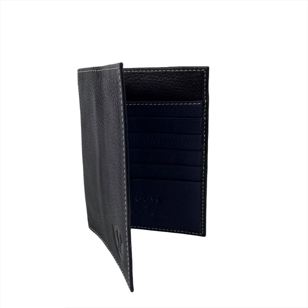 Grays - Stuart Grays of London leather passport cover NWOT black & purple unisex - Picture 8 of 16